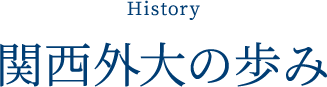 History 関西外大の歩み